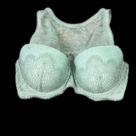 Victorias Secret Dream Angels High Neck Lined Demi Sage Bra - Picture 11 of 12